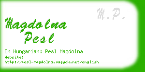 magdolna pesl business card